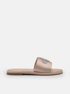 Satin Sandals - Nude