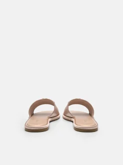 Satin Sandals - Nude