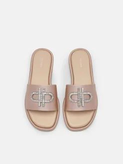Satin Sandals - Nude