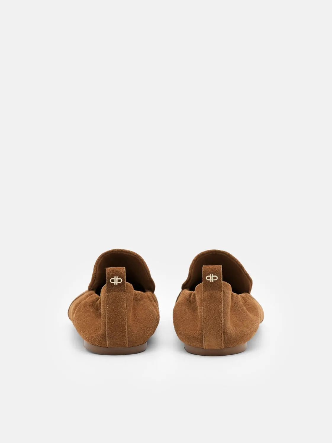 Scrunch Leather Slip-On Flats - Cognac