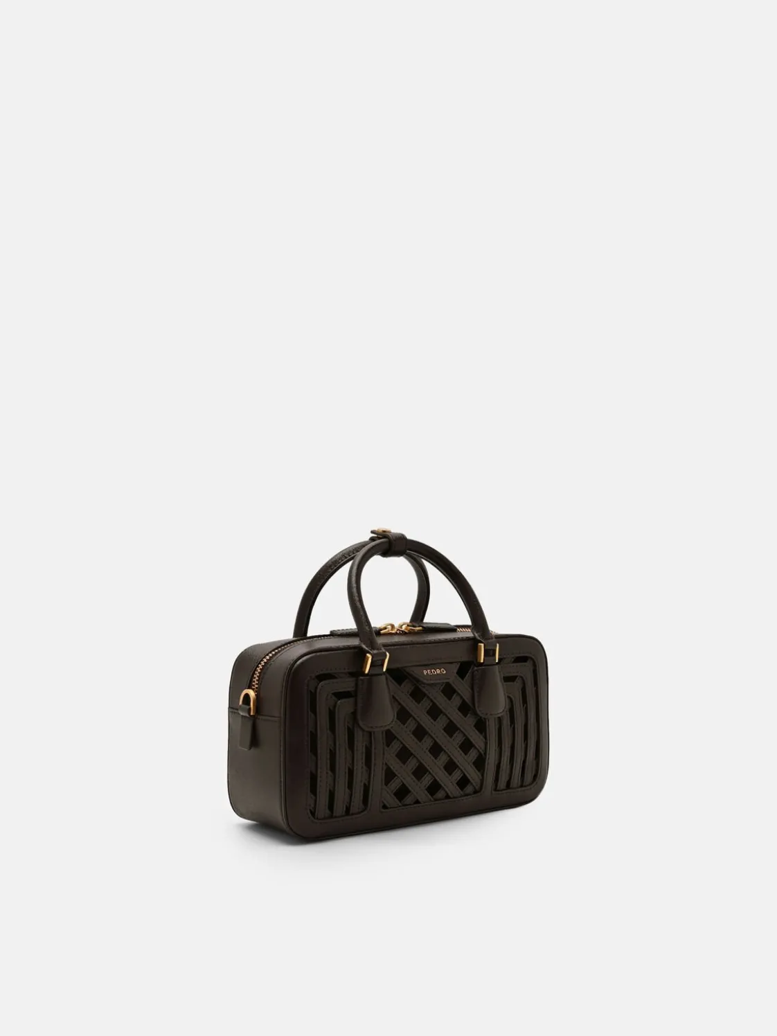 Seren Woven Bowling Bag - Dark Brown