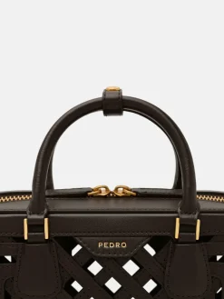 Seren Woven Bowling Bag - Dark Brown