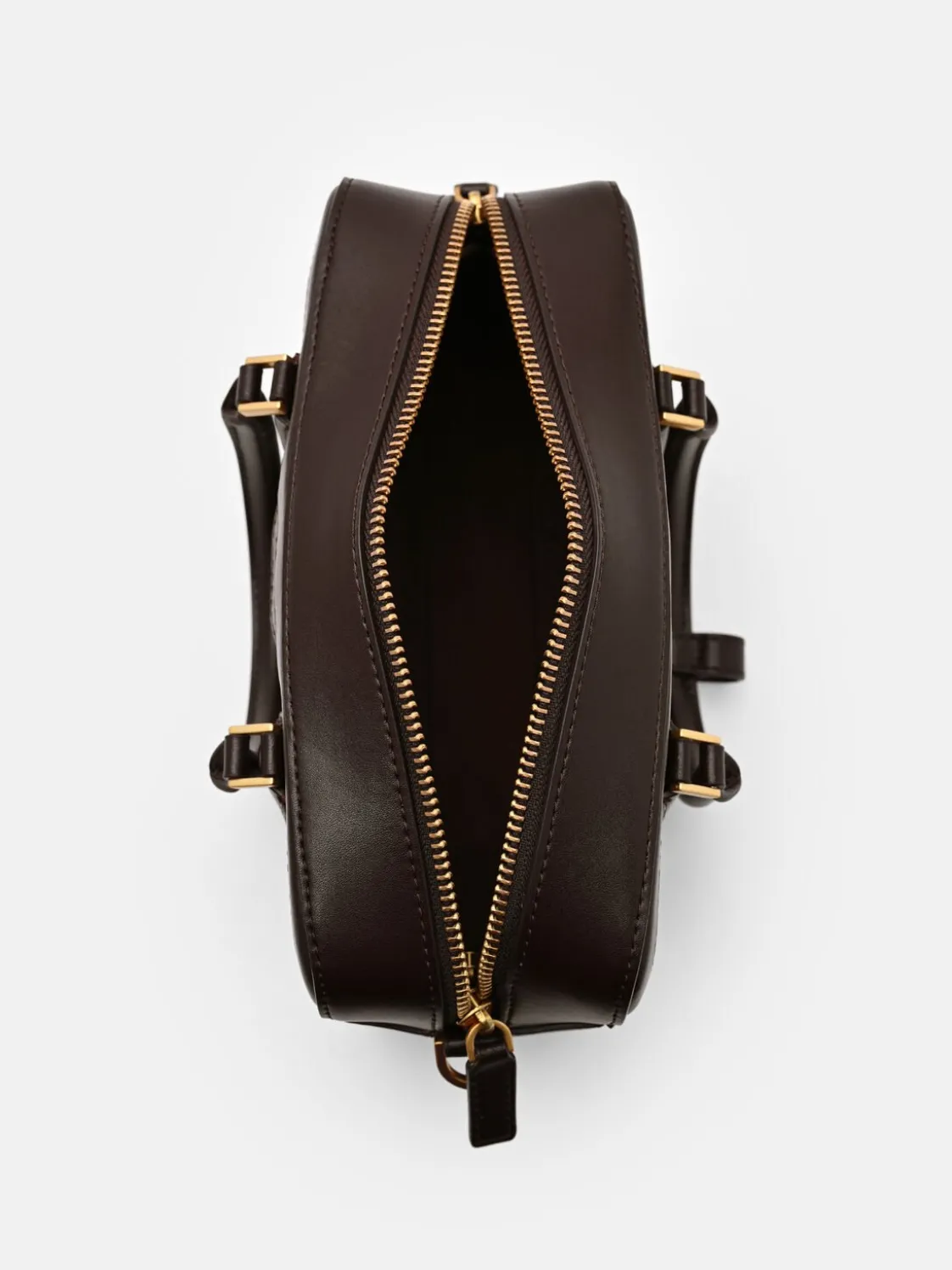 Seren Woven Bowling Bag - Dark Brown
