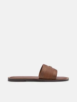 Slide Sandals - Brown