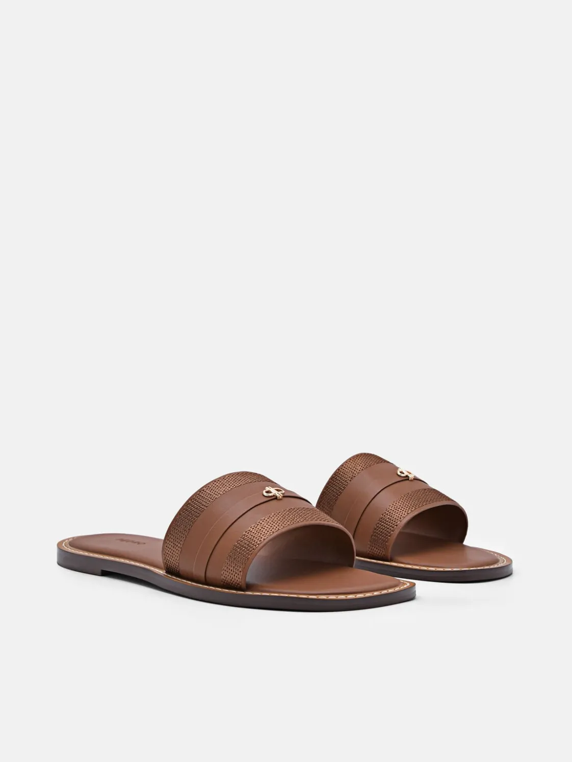 Slide Sandals - Brown