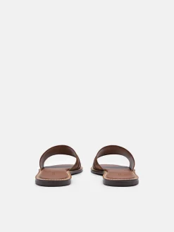 Slide Sandals - Brown