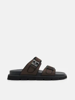 Slide Sandals - Dark Brown