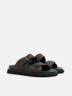 Slide Sandals - Dark Brown
