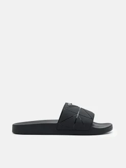 Slide Sandals in Pixel - Black