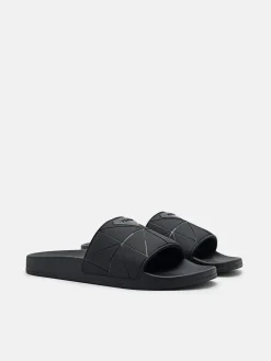 Slide Sandals in Pixel - Black