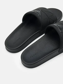 Slide Sandals in Pixel - Black