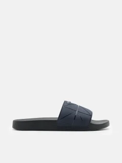 Slide Sandals in Pixel - Navy