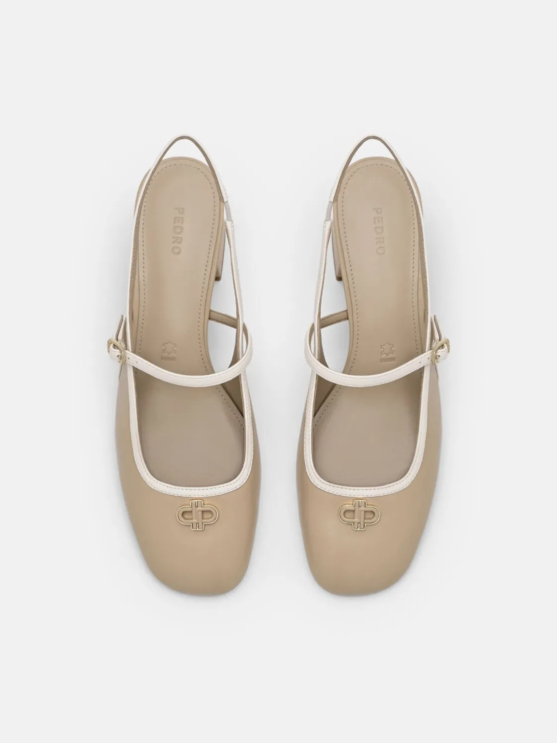 Slingback Heel Pumps - Nude