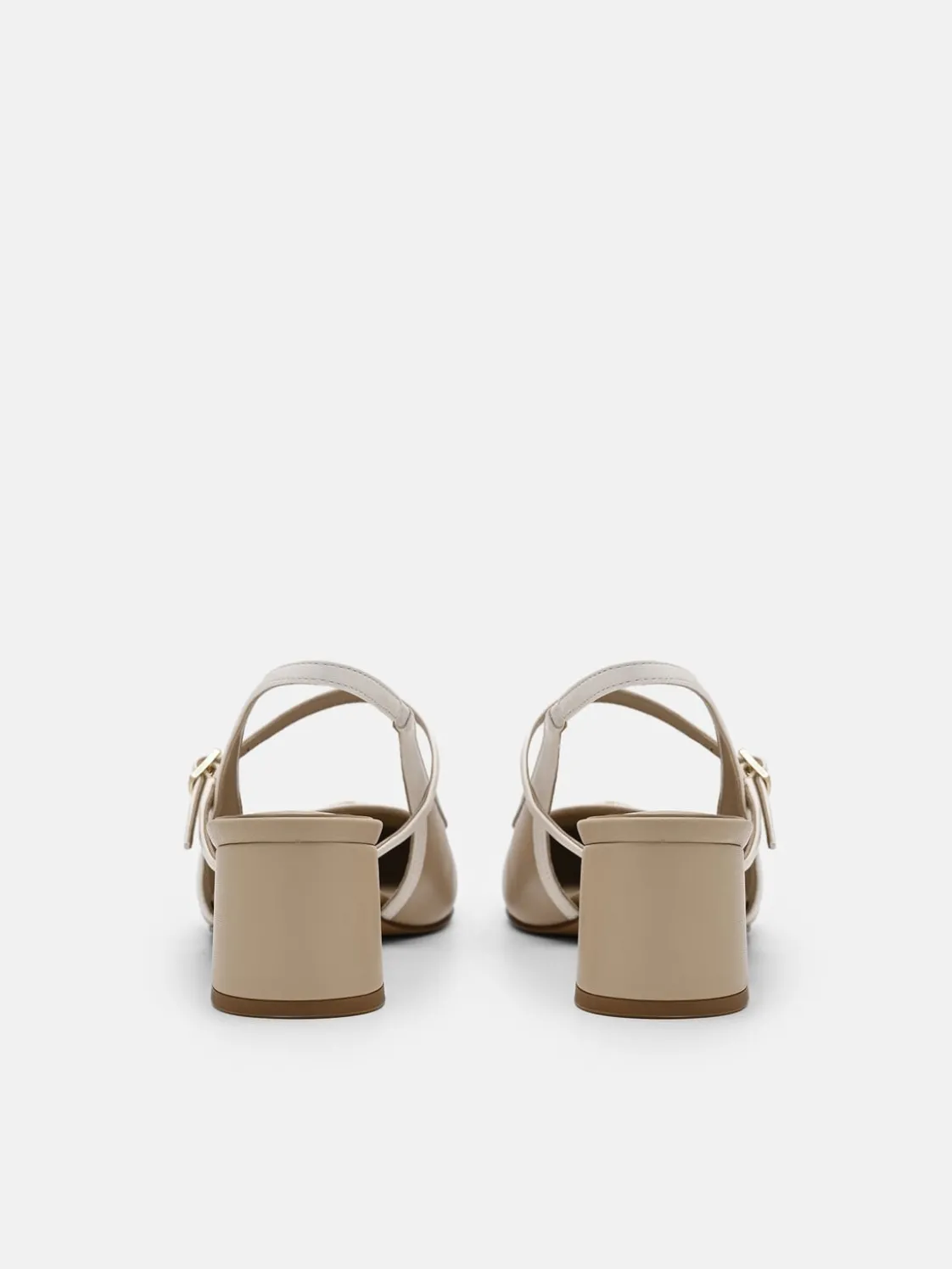 Slingback Heel Pumps - Nude