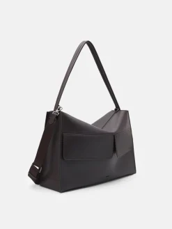 Slouch Crossbody Bag - Dark Brown