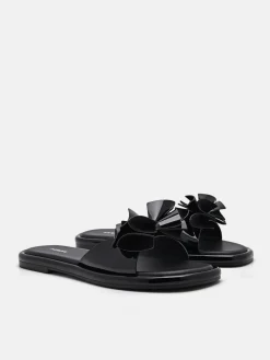 Stella Bow Sandals - Black
