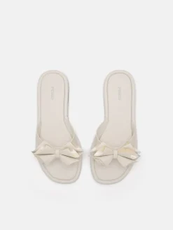Stella Bow Sandals - Chalk