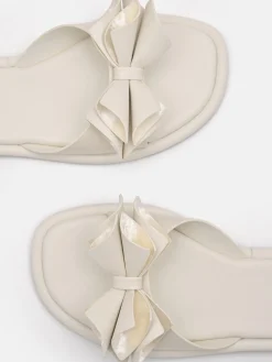 Stella Bow Sandals - Chalk