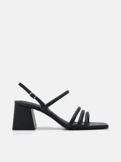 Strappy Heel Sandals - Black