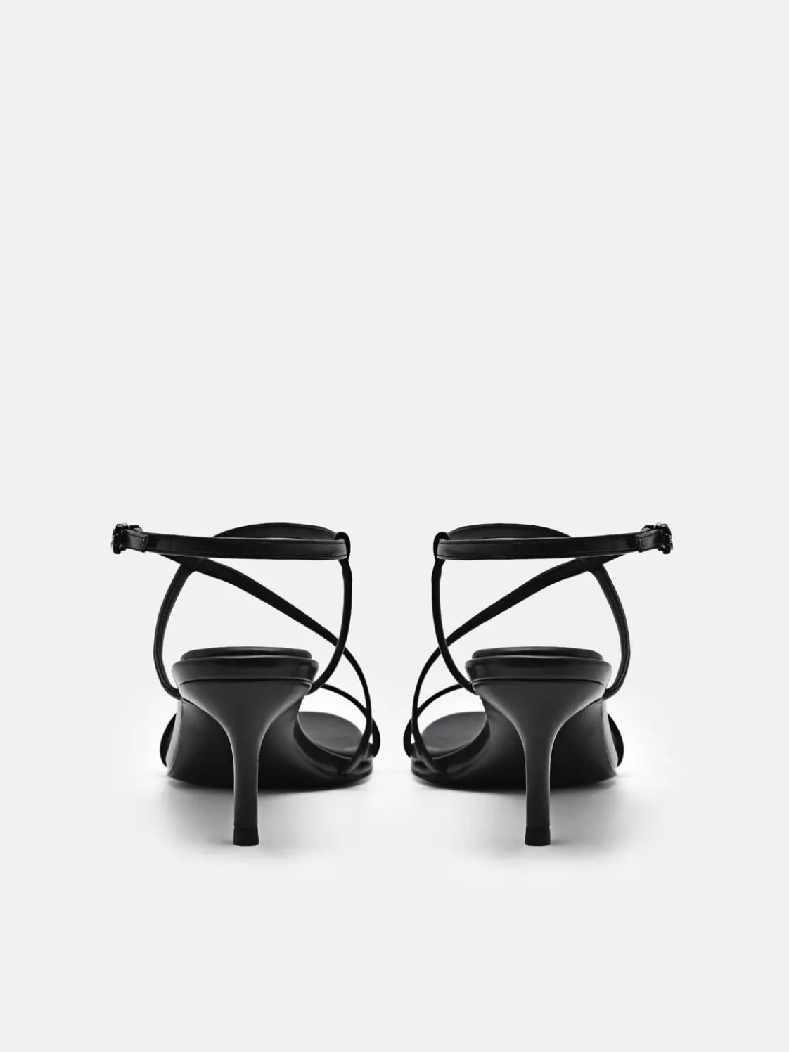 Strappy Heel Sandals - Black