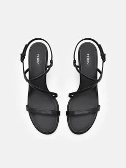 Strappy Heel Sandals - Black