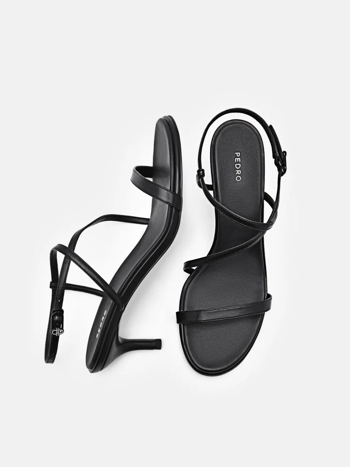 Strappy Heel Sandals - Black