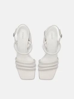 Strappy Heel Sandals - Chalk