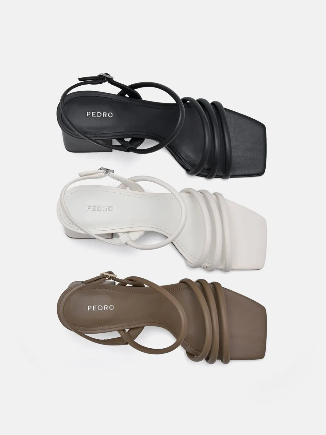 Strappy Heel Sandals - Chalk