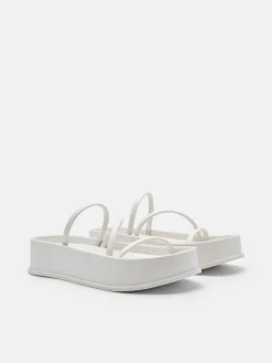 Strappy Platform Sandals - Chalk