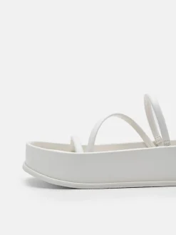 Strappy Platform Sandals - Chalk