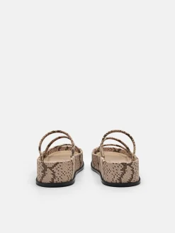 Strappy Platform Sandals - Sand