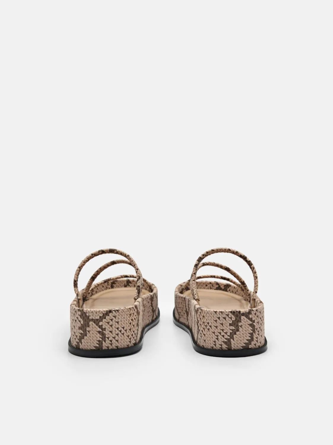 Strappy Platform Sandals - Sand