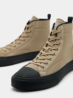 Strata High Top Sneakers - Taupe