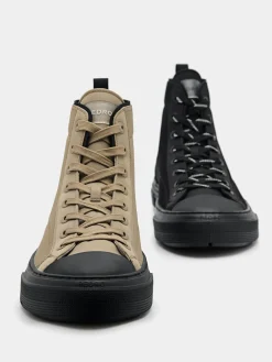 Strata High Top Sneakers - Taupe
