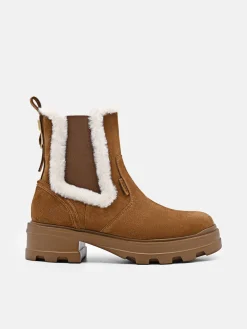 Suede Chelsea Boots - Cognac