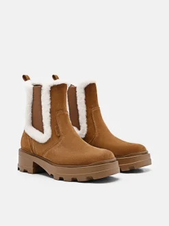 Suede Chelsea Boots - Cognac