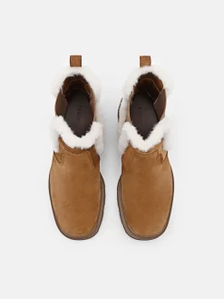 Suede Chelsea Boots - Cognac