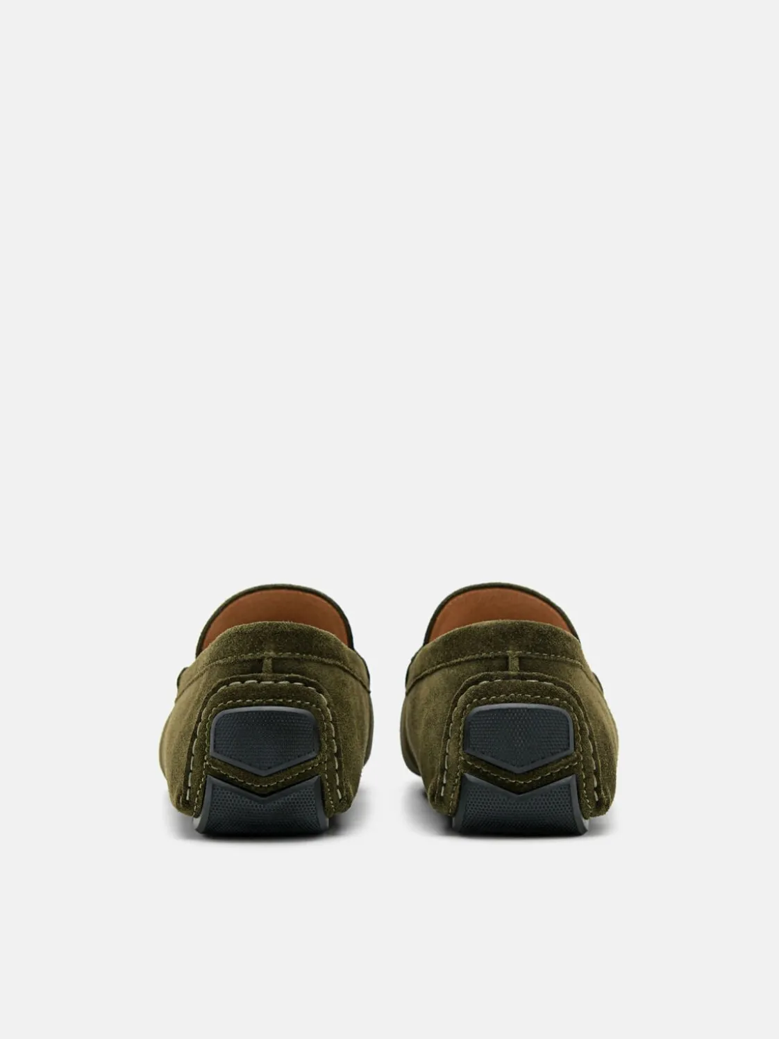 Suede Horsebit Driving Shoes - Military Green