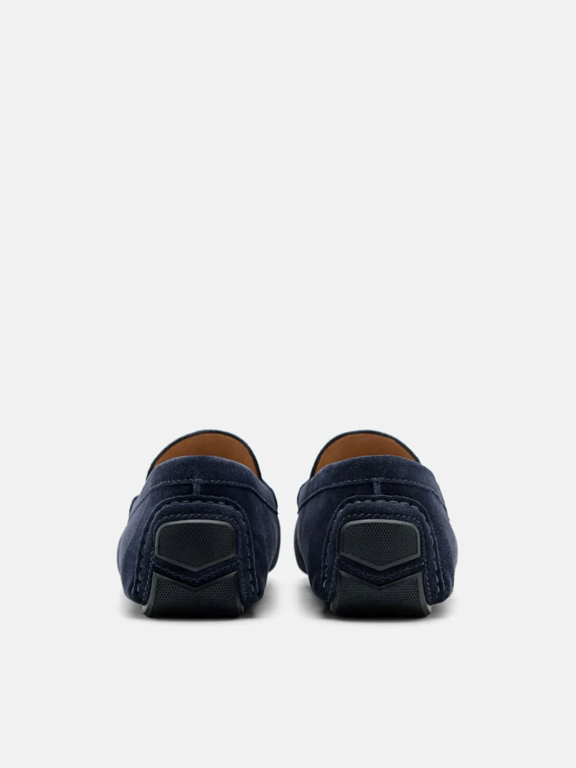 Suede Horsebit Driving Shoes - Navy