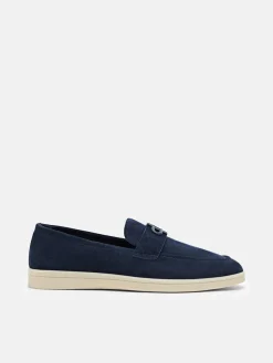 Suede Loafers - Navy