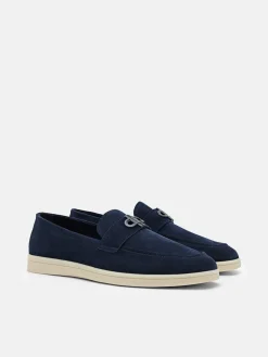 Suede Loafers - Navy