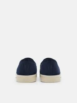 Suede Loafers - Navy