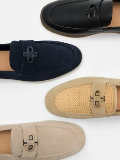 Suede Loafers - Navy