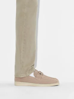 Suede Loafers - Taupe