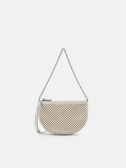 Suede Mini Shoulder Bag - Chalk