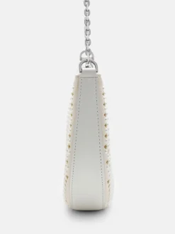 Suede Mini Shoulder Bag - Chalk
