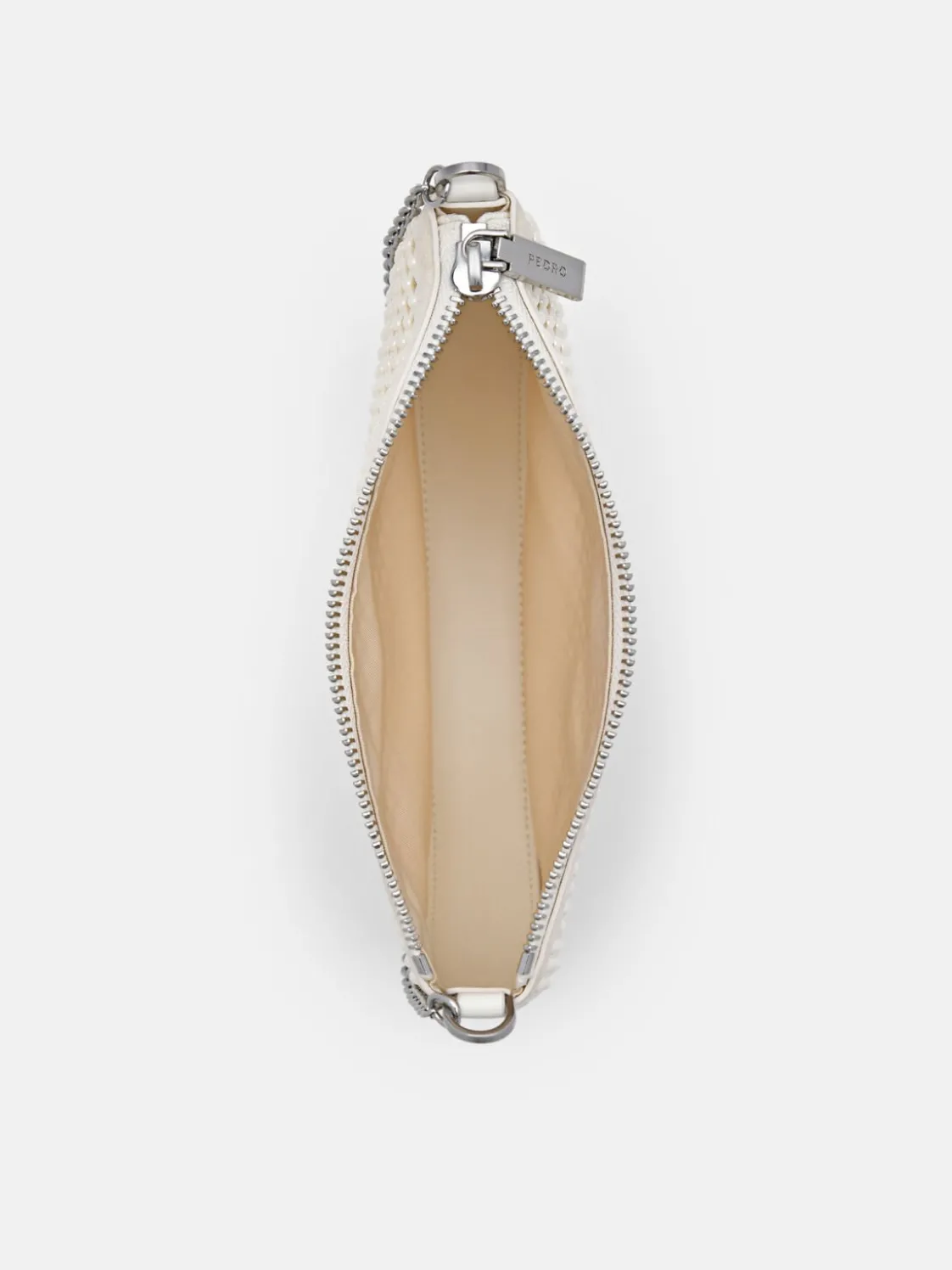 Suede Mini Shoulder Bag - Chalk