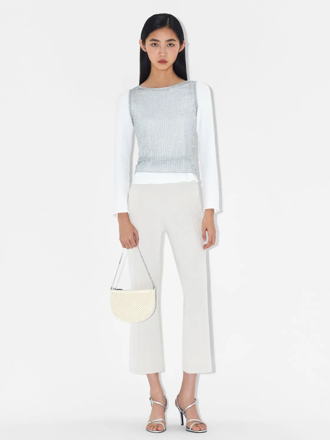 Suede Mini Shoulder Bag - Chalk