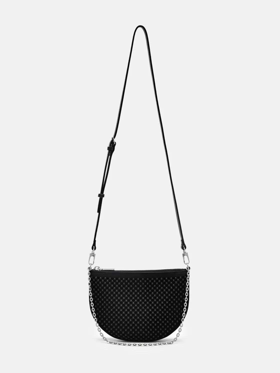 Suede Mini Shoulder Bag - Black