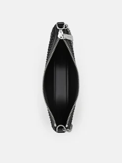 Suede Mini Shoulder Bag - Black